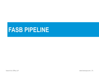 FASB PIPELINE
Insero & Co. CPAs, LLP www.inserocpa.com | 73
 