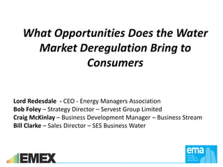 ©IBM 2016
Water Market Deregulation: Metering Matters
16 November
Darren Bentham
IBM Confidential 1
 