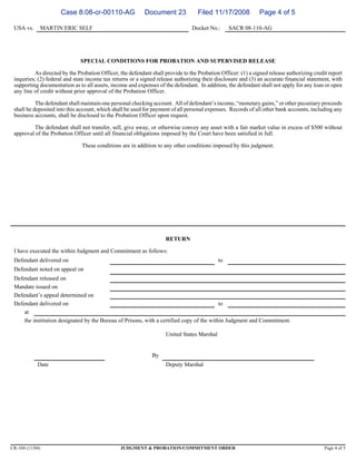 Judgement and Commitment in Federal Court | PDF