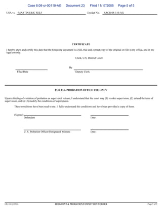 Judgement and Commitment in Federal Court | PDF