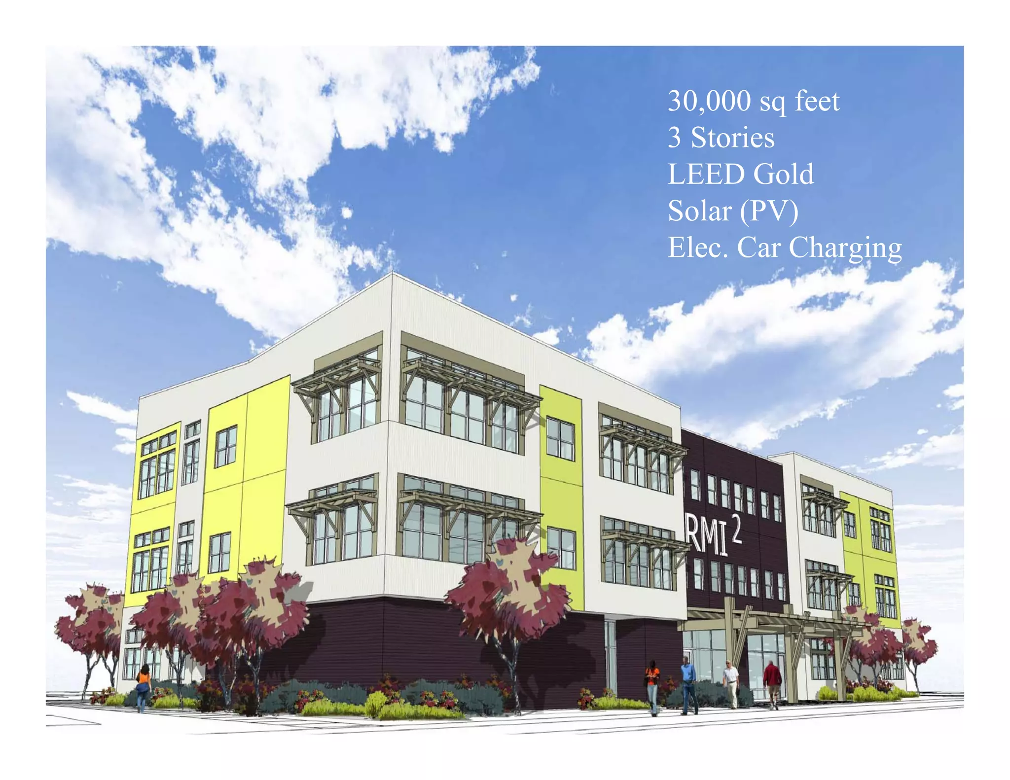 30,000 sq feet
     3 Stories
     LEED Gold
     Solar (PV)
     Elec. Car Charging




12
 