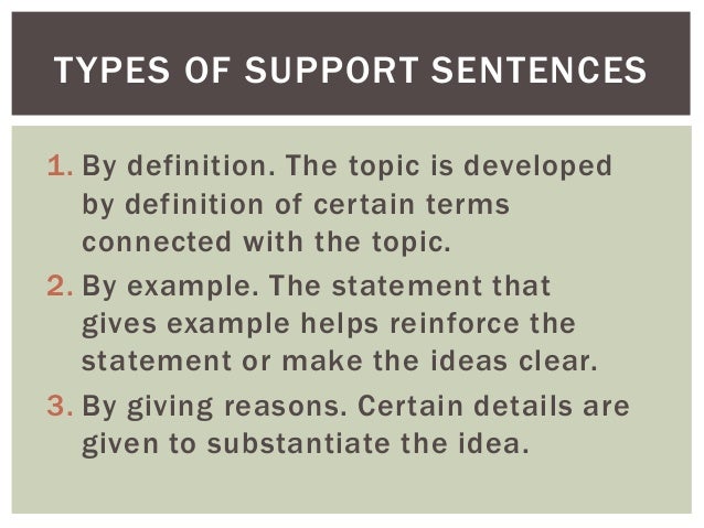 11 the Supporting Sentence