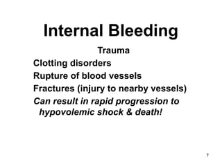 Internal Rupture Bleeding and Shock. Emergency Medial Services | PPT