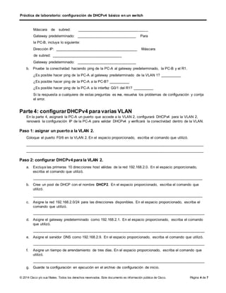11.1.2.5 lab configuring basic dhc pv4 on a switch- | DOCX