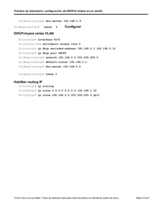11.1.2.5 lab configuring basic dhc pv4 on a switch- | DOCX