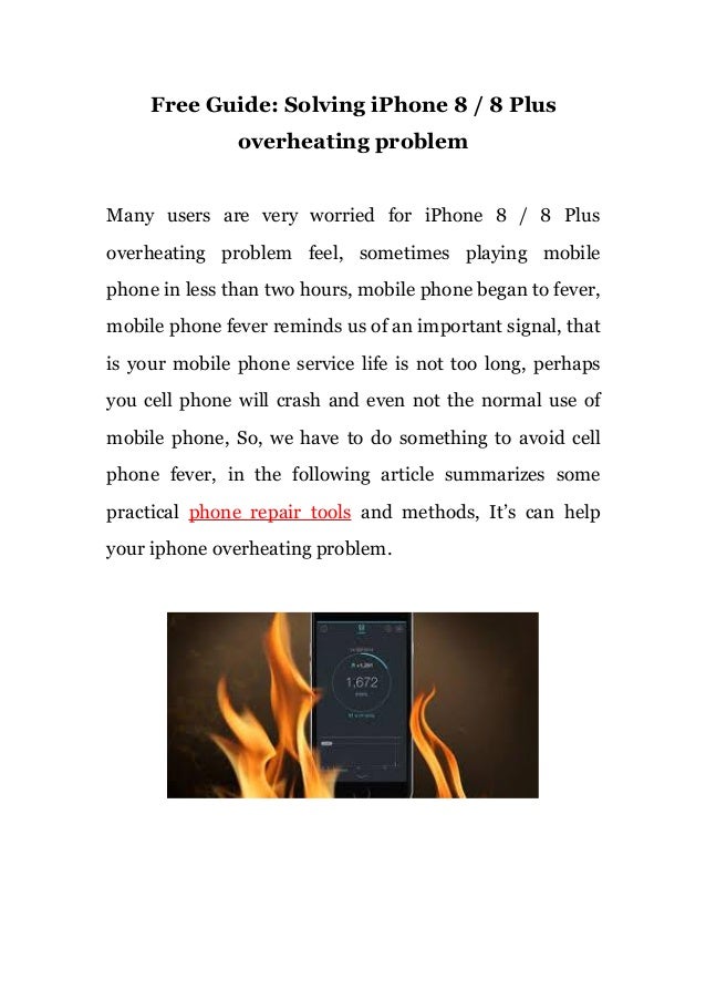 Free Guide: Solving iPhone 8 / 8 Plus overheating problem