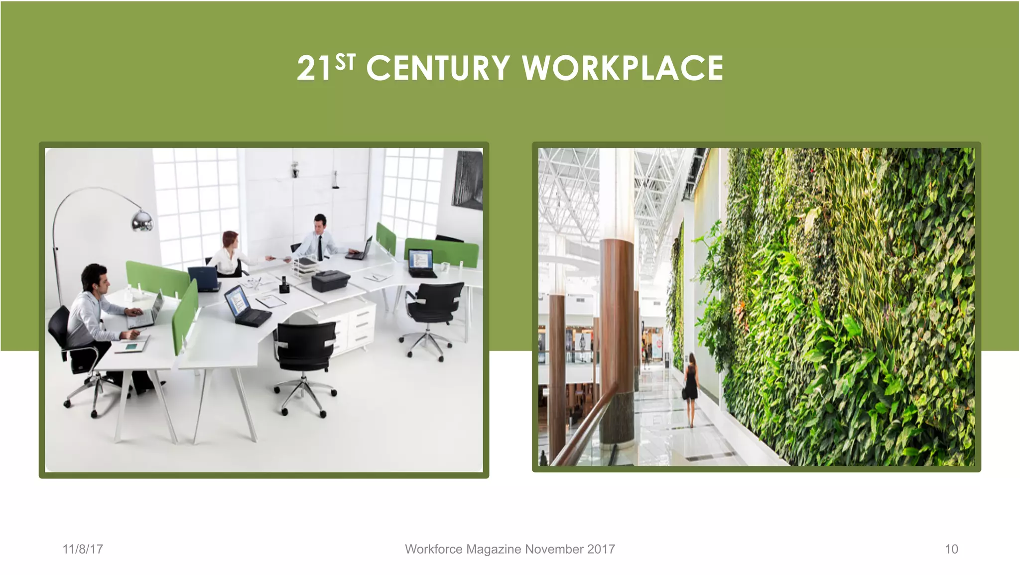 21ST CENTURY WORKPLACE
	
  
	
  
	
  
	
  
	
  	
  
	
  	
  
11/8/17 Workforce Magazine November 2017 10
 