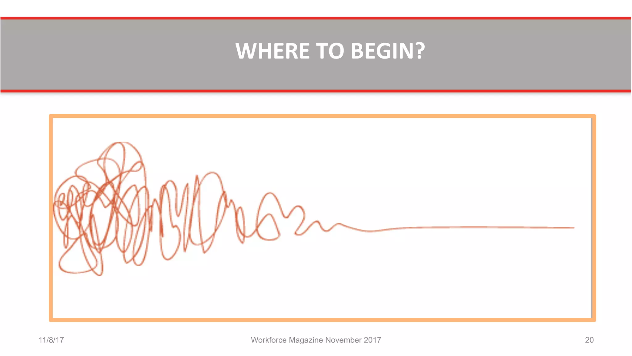 11/8/17 Workforce Magazine November 2017 20
	
  WHERE	
  TO	
  BEGIN?	
  	
  
 