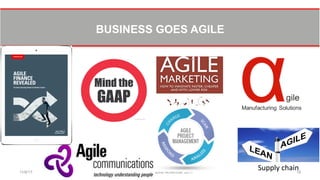 BUSINESS GOES AGILE
11/8/17 Workforce Magazine November 2017 18
Supply	
  chain	
  	
  
 