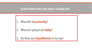 1.  What did I do yesterday?
2.  What am I going to do today?
3.  Are there any impediments in my way?
QUESTIONS	
  FOR	
 ...