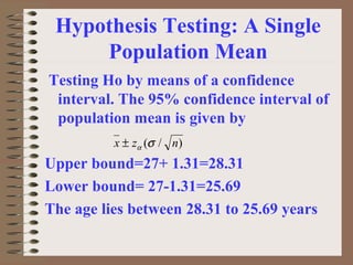 Normal & t-test_confidence interval | PPT