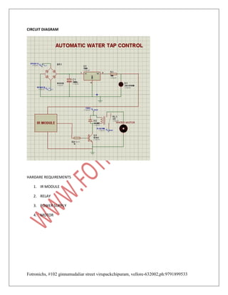 11.automatic water tap control abstract | PDF