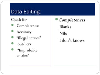 Completeness Check Example 11. data management | PPT