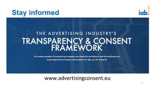 Stay informed
www.advertisingconsent.eu
31
 