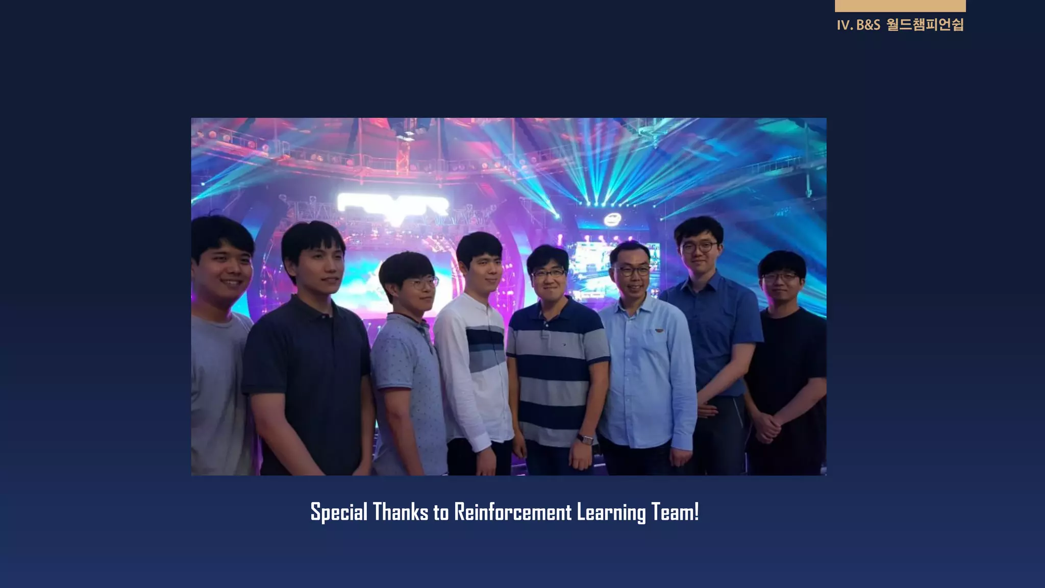 Special Thanks to Reinforcement Learning Team!
IV
 