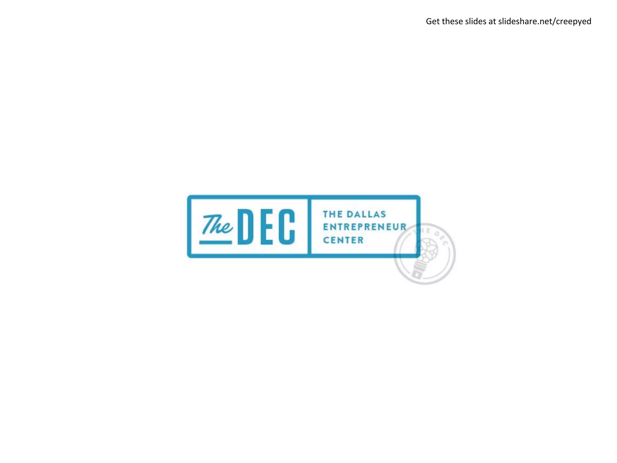 AT&T Hackathon – Dallas Get these slides at slideshare.net/creepyed
 