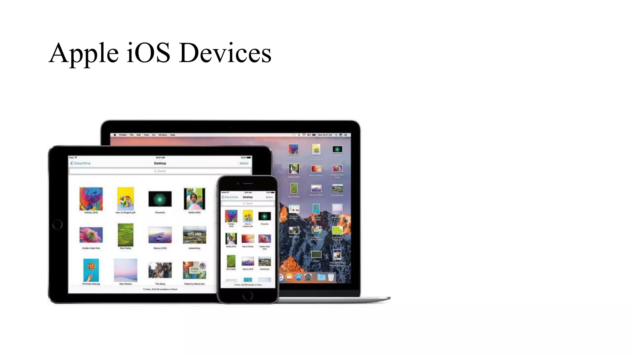 Apple iOS Devices
 