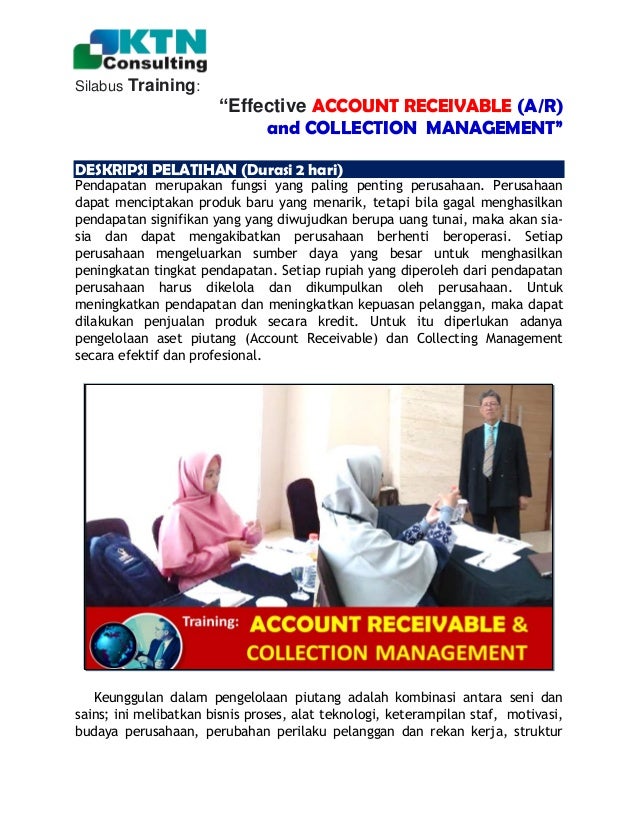 Silabus Training &quot;Effective ACCOUNT RECEIVABLE (A/R) and