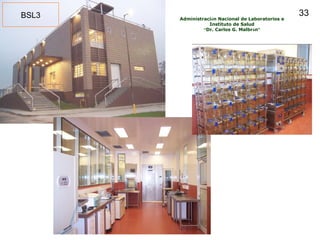 33
Administración Nacional de Laboratorios e
Instituto de Salud
“Dr. Carlos G. Malbrán”
BSL3
 
