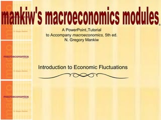 Chapter Nine 1
A PowerPoint™Tutorial
to Accompany macroeconomics, 5th ed.
N. Gregory Mankiw
®
Introduction to Economic Fluctuations
 