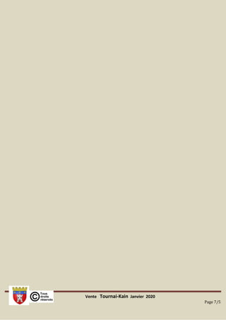 Vente Tournai-Kain Janvier 2020
Page 7/5
 