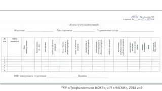 *КР «Профилактика ИОХВ», НП «НАСКИ», 2018 год
 