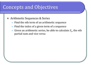 11.2 Arithmetic Sequences and Series | PDF