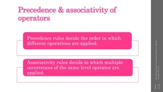 Operators and expressons | PPT
