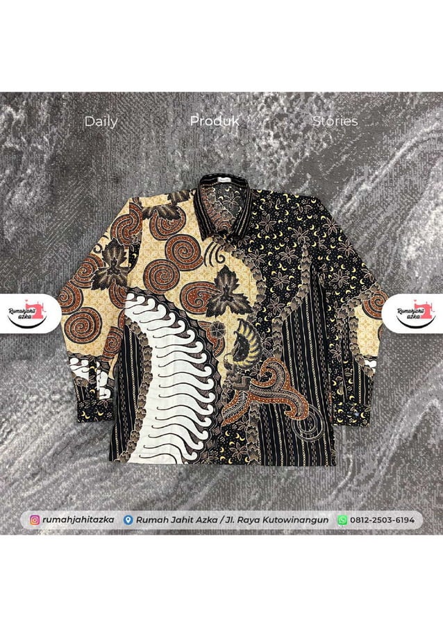 TAMPIL KEKINIAN! WA 081225036194, Kemeja Batik Pria Modern Model by