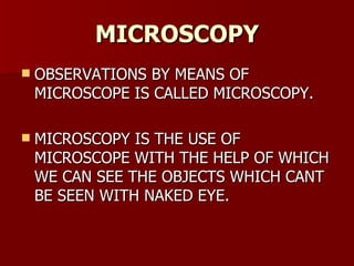 11.20 (dr. hemant kumar) introduction to microscopy | PPT