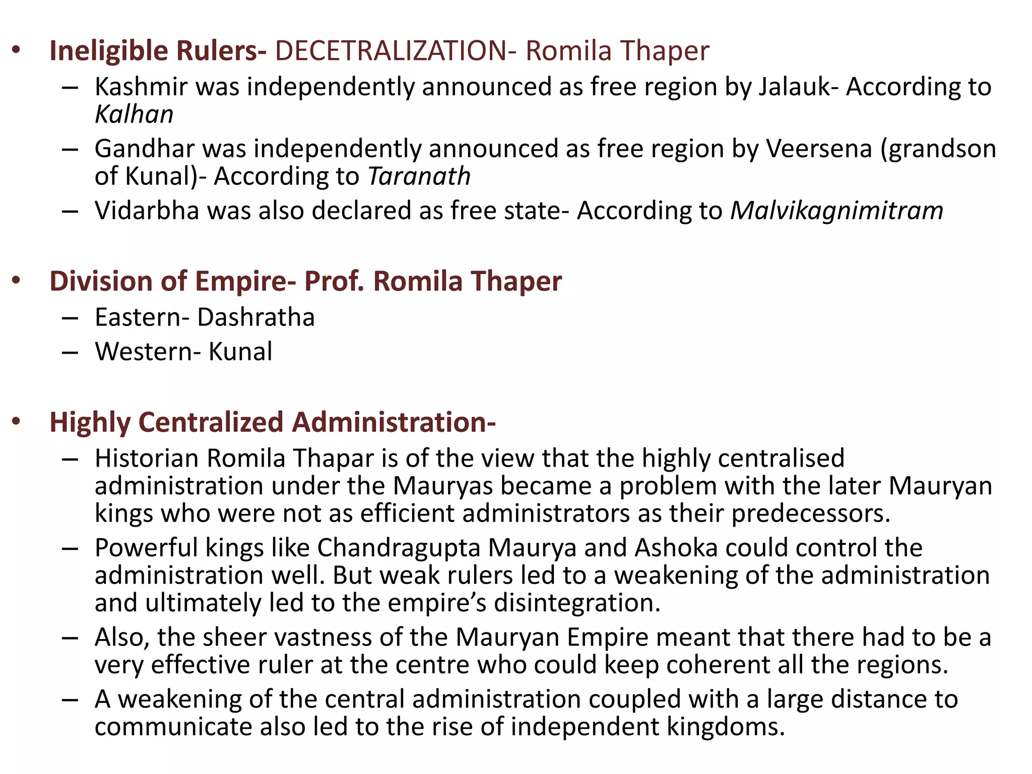 Decline of Mauryan dynasty | PPTX