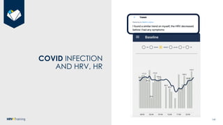 141
COVID INFECTION
AND HRV, HR
 