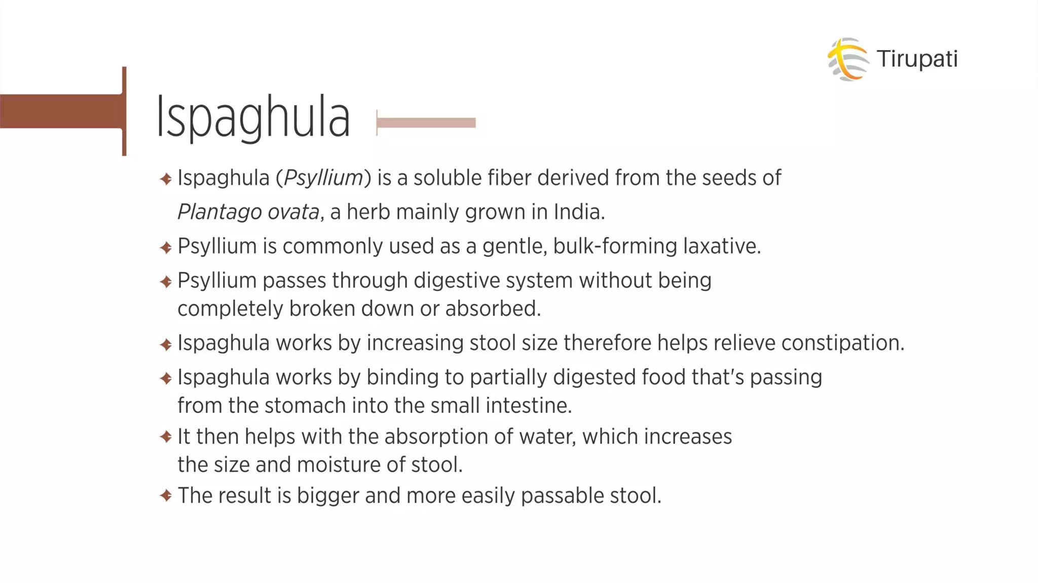 Tirupati group psyllium husk + wheat dextrin | PPT