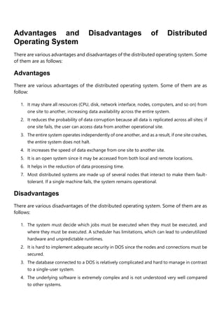 CSI-503 - 11.Distributed Operating System | PDF