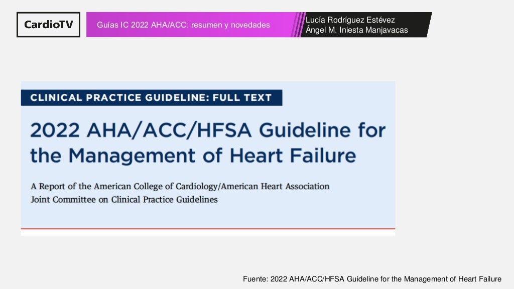 2022 AHA/ACC/HFSA Guideline for the Management of Heart Failure