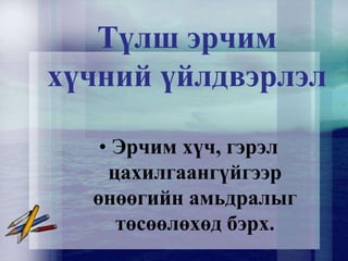 Түлш эрчим
хүчний үйлдвэрлэл
• Эрчим хүч, гэрэл
цахилгаангүйгээр
өнөөгийн амьдралыг
төсөөлөхөд бэрх.
 