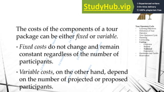 Tour Package Variables Ecample 11. Tour Operators Cycle | PDF
