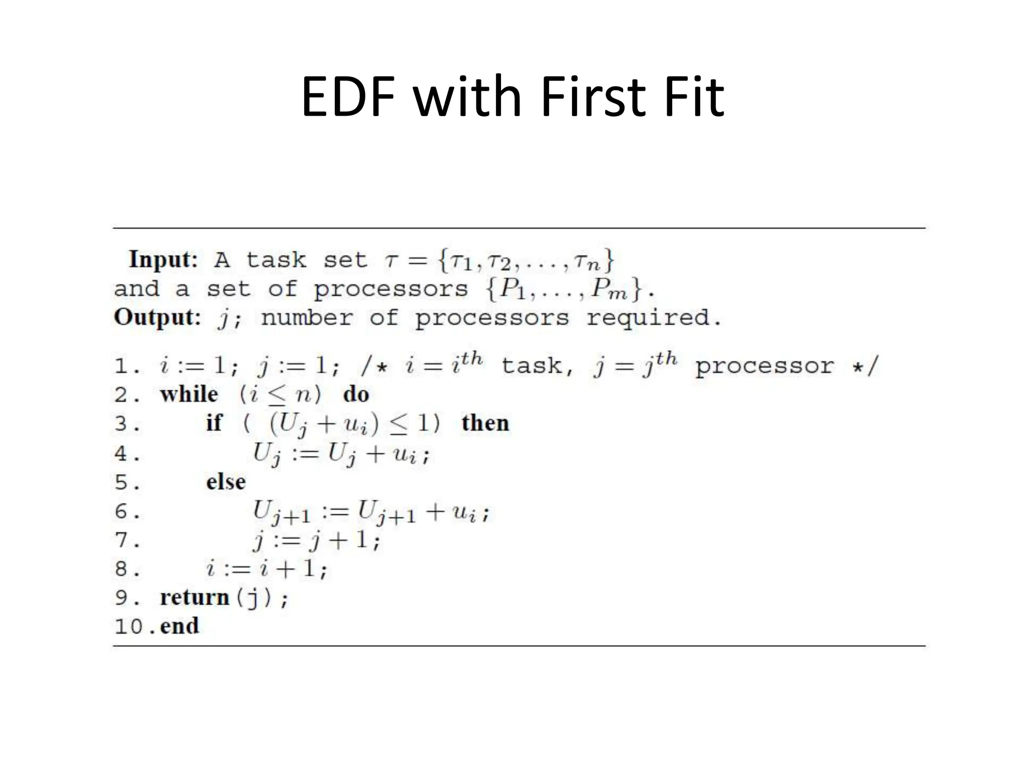EDF with First Fit
 