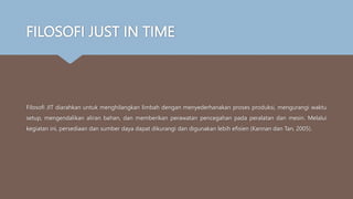 Materi Metode Just in time Manajemen Operasional | PPTX