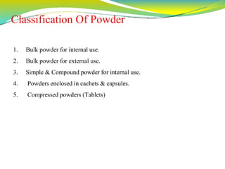 11. POWDER.pptx Pharmaceutics II ER 2020 | PPTX