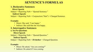 Narration Changing and Its types : Grammar | PPTX