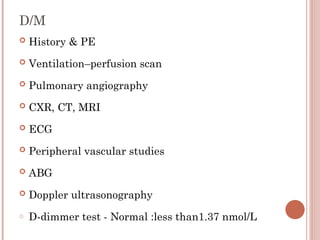 11. PULMONARY EMBOLISM power point presentation | PPTX