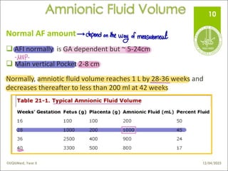 11. Amniotic fluid Disorders in pregnancy | PDF