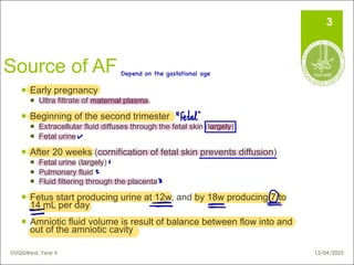 11. Amniotic fluid Disorders in pregnancy | PDF
