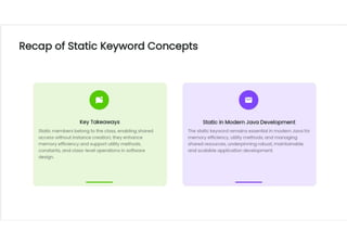Static Keyword in Java | Static Variable, Method & Block Explained | PDF
