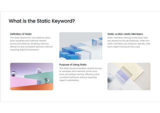 Static Keyword in Java | Static Variable, Method & Block Explained | PDF