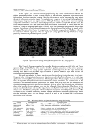 Advanced image processing techniques for intelligent building ...