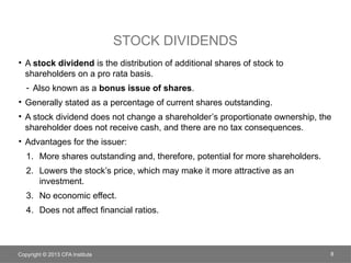 11. Dividends and Share repurchases Basics.pptx CFA | PPTX