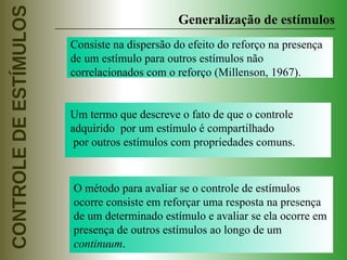 Controle de Estímulos 1 -Generalização de Estímulos.pptx