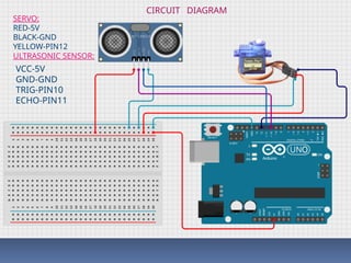 Ultrasonic Sensor and Servo Motor Integration with Arduino UNO | PPTX